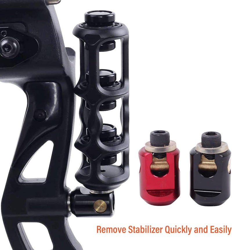 SOPOGER Bow Stabilizer Quick Disconnect Double Joint Archery Shock Absorber Connector Adjustable Bow Rod Stabilizer - Image 3